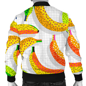Banana Geometric Pattern Men Bomber Jacket