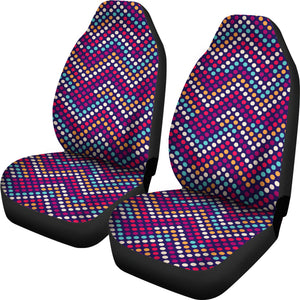 Zigzag Chevron Pokka Dot Aboriginal Pattern Universal Fit Car Seat Covers