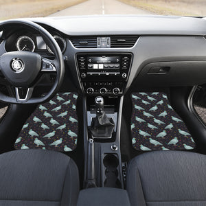 Pigeon Pattern Print Design 01 Front and Back Car Mats