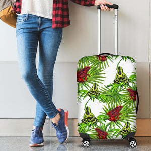 Green Red Frog Pattern Luggage Covers