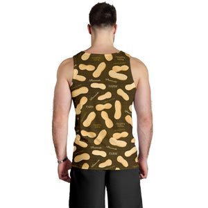 Peanut Pattern Green Background Men Tank Top