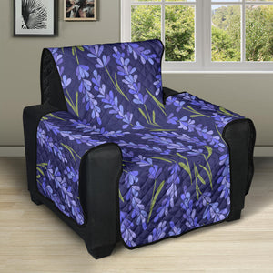 Lavender Theme Pattern Recliner Cover Protector