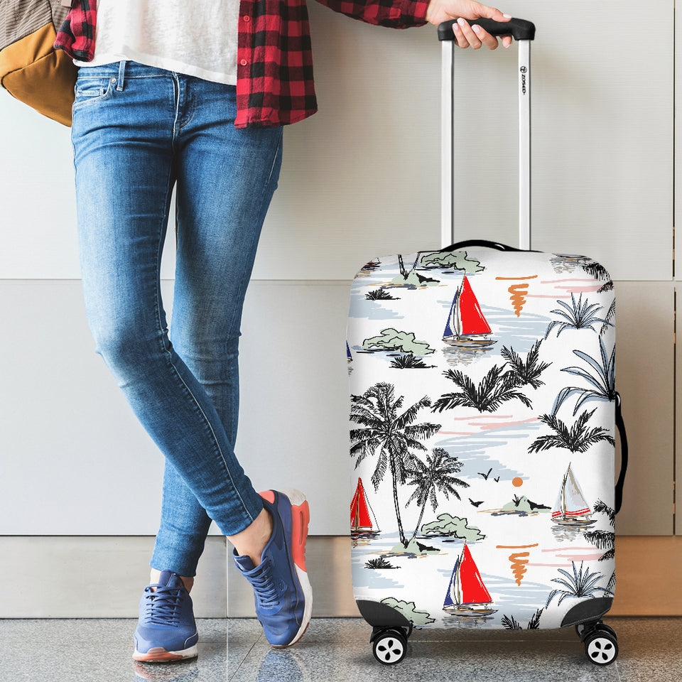 Sailboat Pattern Background Luggage Covers