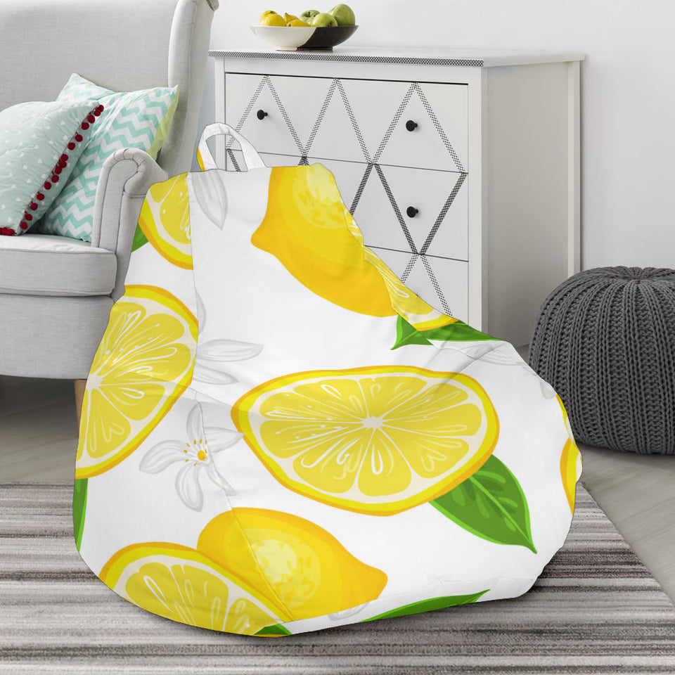 Lemon Flower Pattern Bean Bag Cover