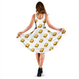 Sandwich Pattern Print Design 04 Sleeveless Midi Dress