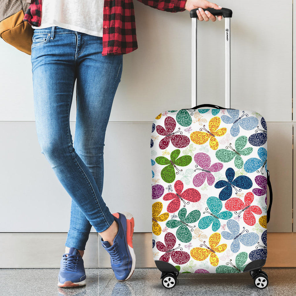 Colorful Butterfly Pattern Luggage Covers