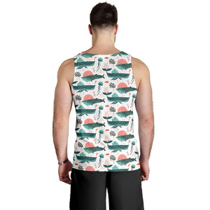 Whale Jelly Fish Pattern  Men Tank Top