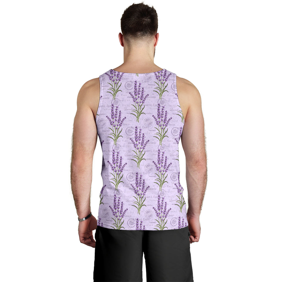 Lavender Pattern Background Men Tank Top