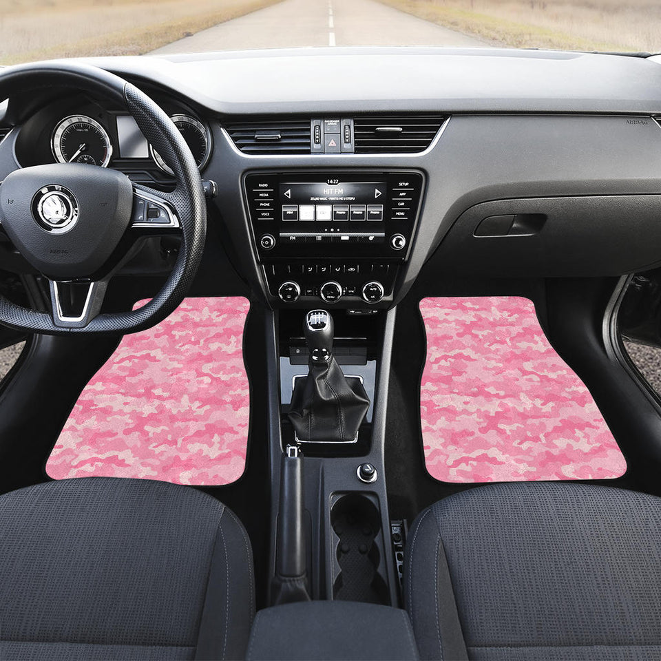 Pink Camo Camouflage Pattern Front Car Mats