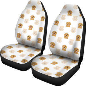 Golden Retriever Pattern Print Design 03 Universal Fit Car Seat Covers
