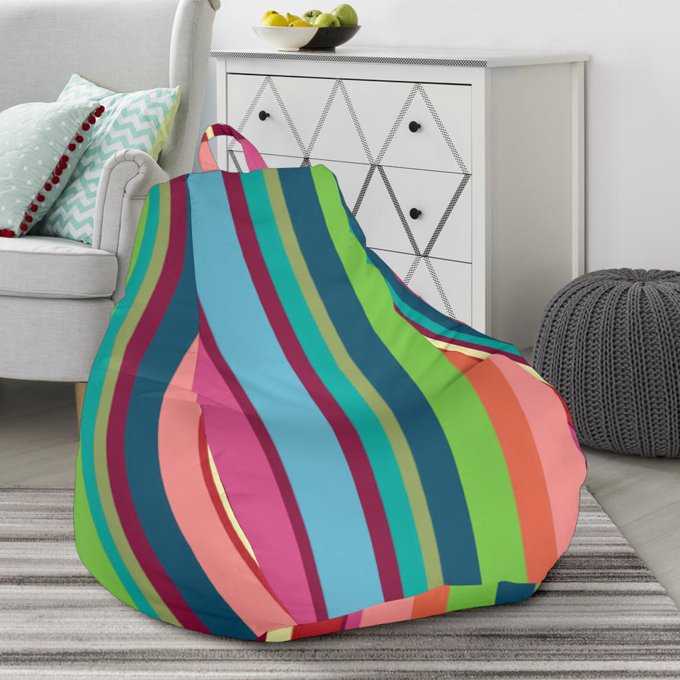 Rainbow Stripe Pattern Bean Bag Cover