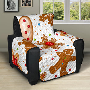 Christmas Cookie Pattern Recliner Cover Protector