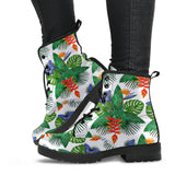 Heliconia Butterfly Leaves Pattern Leather Boots