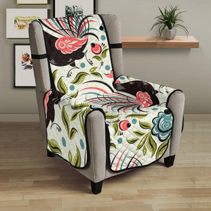 Rooster Chicken Leaves Pattern Chair Cover Protector