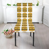 Hamburger Pattern Print Design 05 Dining Chair Slipcover