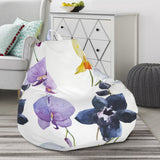 Orchid Pattern Background Bean Bag Cover