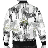 Zebra Pattern Men Bomber Jacket