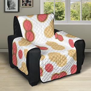 Peanut Theme Pattern Recliner Cover Protector