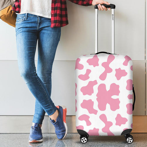 Pink Cow Skin Pattern Cabin Suitcases Luggages