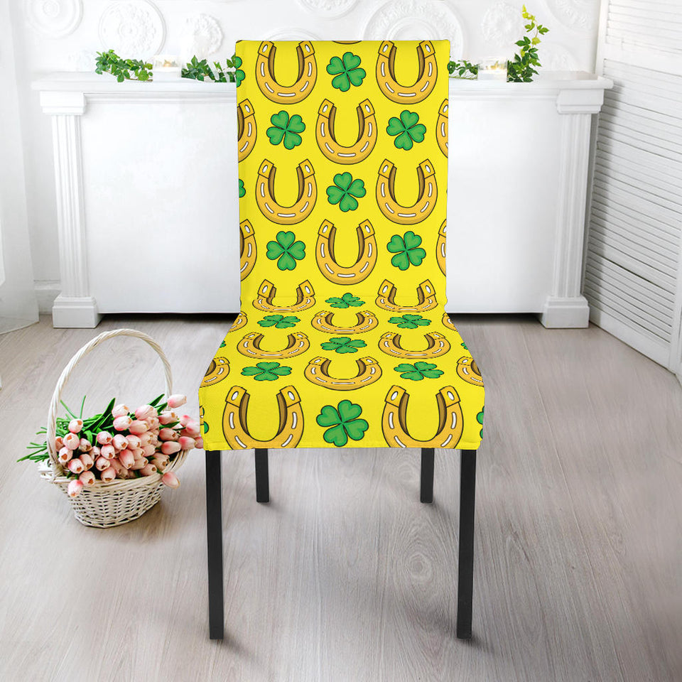 Horseshoes Pattern Print Design 01 Dining Chair Slipcover