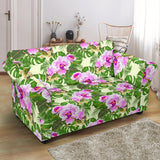 Orchid Leaves Pattern Loveseat Couch Slipcover