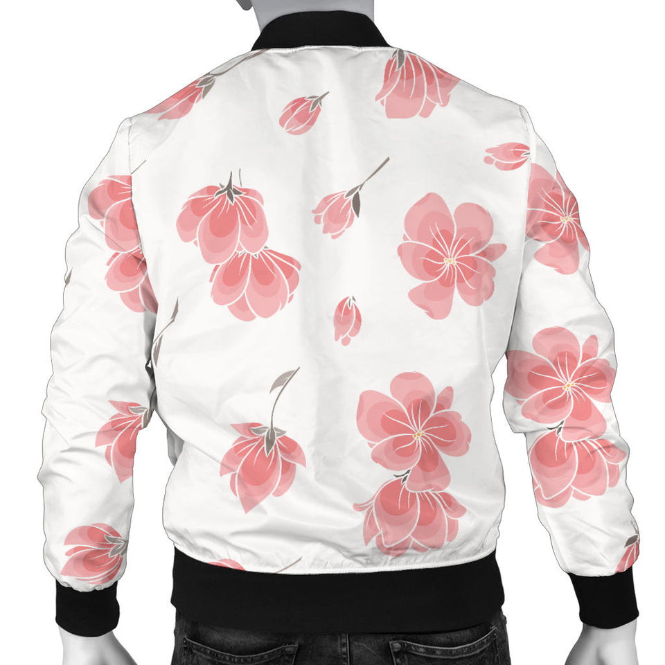 Sakura Pattern Men Bomber Jacket