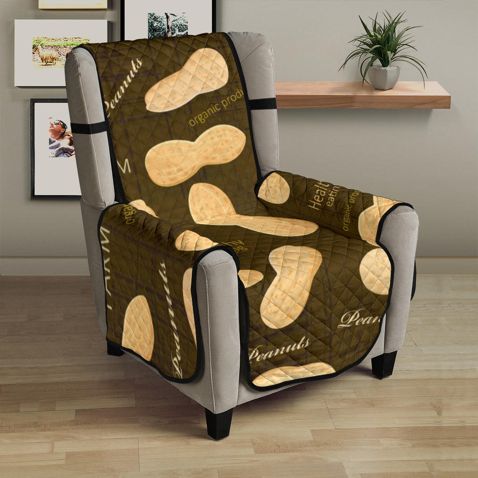 Peanut Pattern Green Background Chair Cover Protector