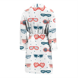 Sun Glasses Pattern Print Design 02 Men Bathrobe