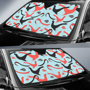 Sea Lion Pattern Theme Car Sun Shade