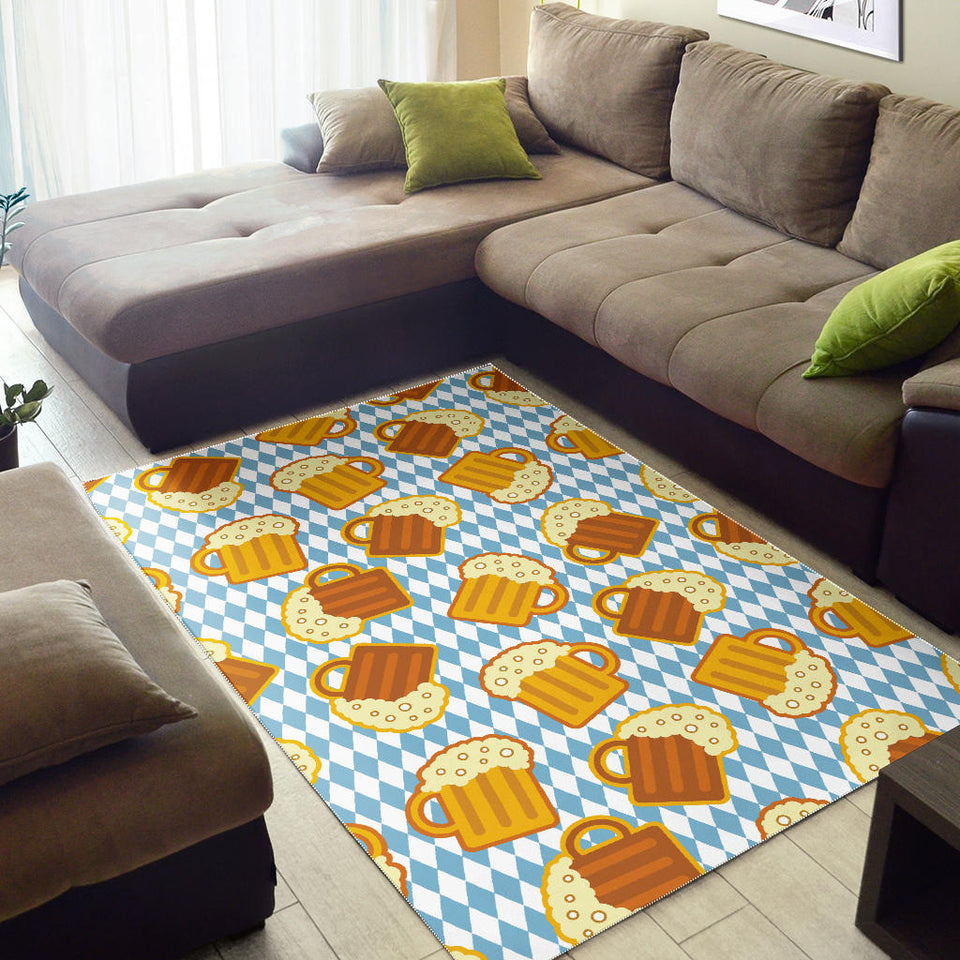 Beer Glass Pattern Area Rug