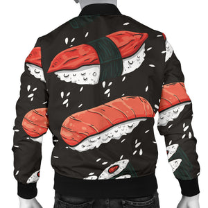 Sushi Theme Pattern Men Bomber Jacket