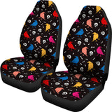 Colorful Crow Pattern Universal Fit Car Seat Covers