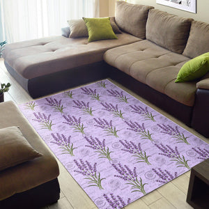 Lavender Pattern Background Area Rug