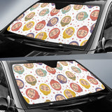Daruma Dot Pattern Car Sun Shade