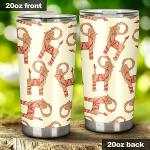 Yule Goat or Christmas goat Pattern Tumbler