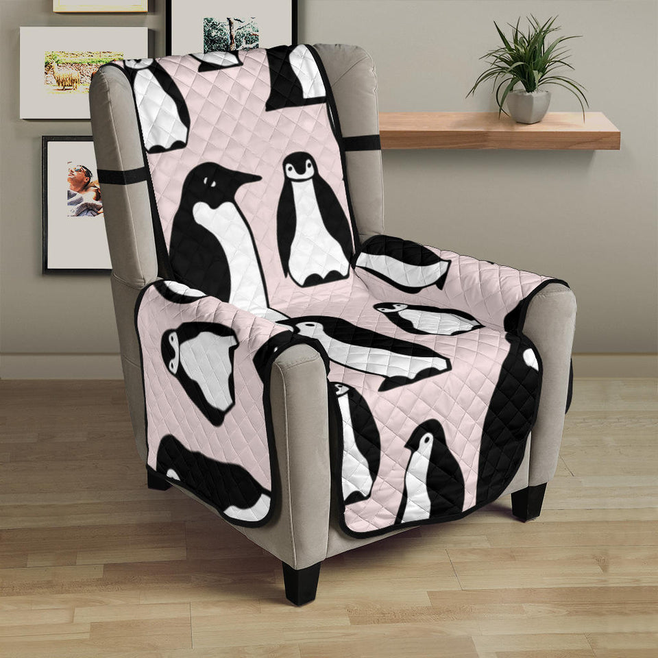 Penguin Pattern Background Chair Cover Protector