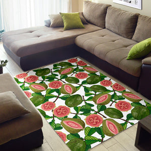 Guava Leaves Pattern Area Rug