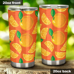 Orange Pattern background Tumbler