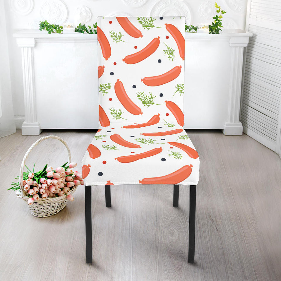 Sausage Pattern Print Design 03 Dining Chair Slipcover