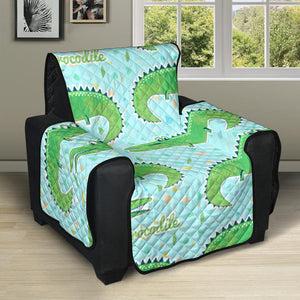 Crocodile Pattern Blue background Recliner Cover Protector