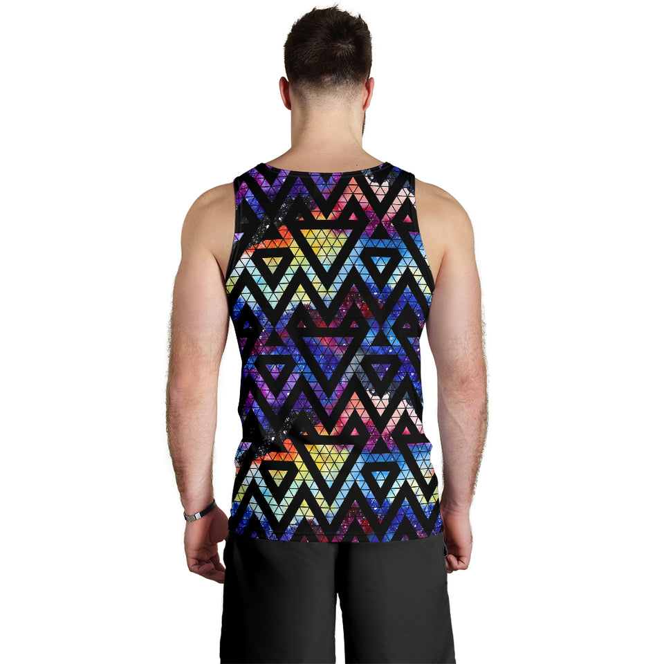 Space Colorful Tribal Galaxy Pattern Men Tank Top