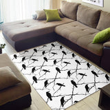 Crow Pattern Background Area Rug