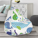 Whale Stripe Dot Pattern Bean Bag Cover