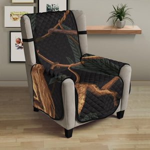 Monkey Pattern Black Background Chair Cover Protector