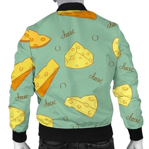 Cheese Pattern Background Men Bomber Jacket