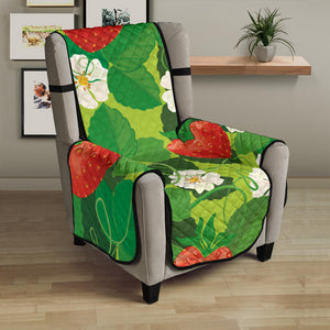 Strawberry Leaves Pattern Chair Cover Protector