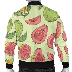 Guava Pattern Background Men Bomber Jacket