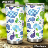 Whale Stripe Dot Pattern Tumbler