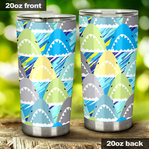 Shark Head Pattern Tumbler