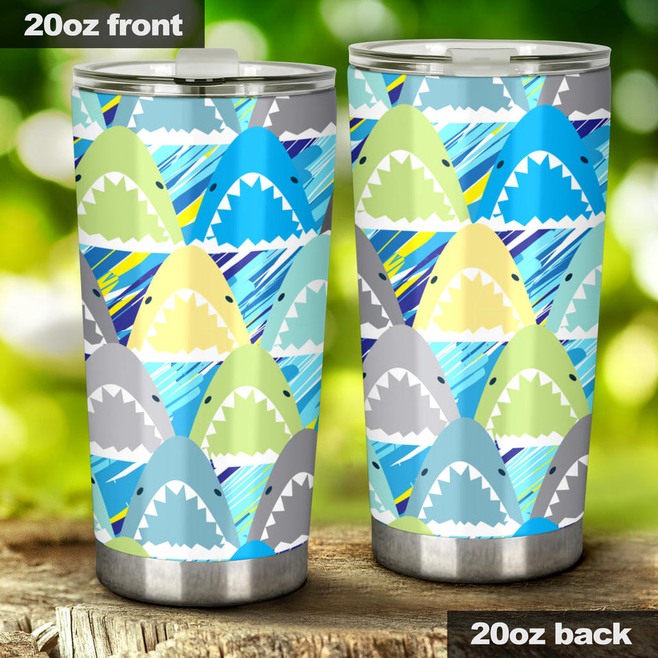 Shark Head Pattern Tumbler